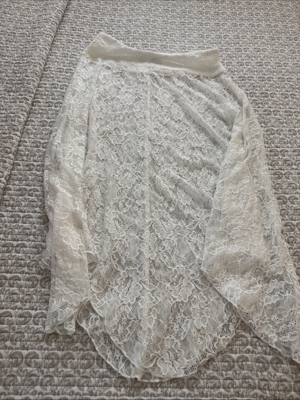 Sincerely Jules Ivory Asymmetrical Lace Skirt